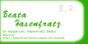beata hasenfratz business card